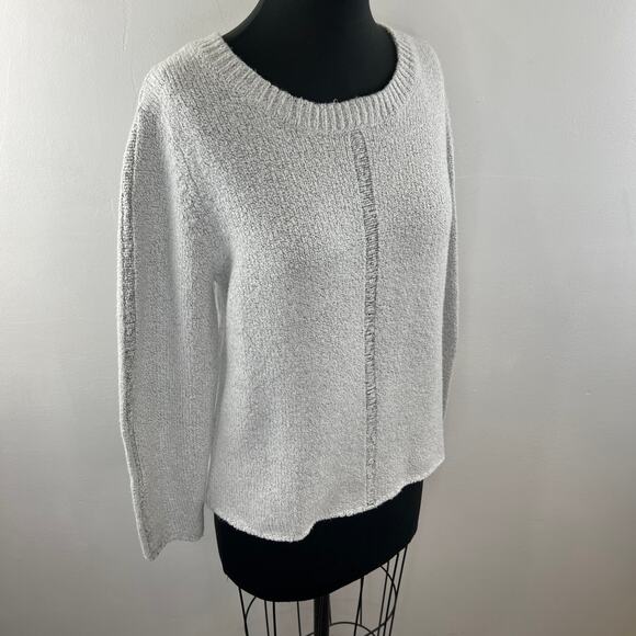 FEEL THE PIECE by Terre Jacobs Gray Crewneck Long Sleeve Pullover Sweater Sz M/L - Picture 4 of 7